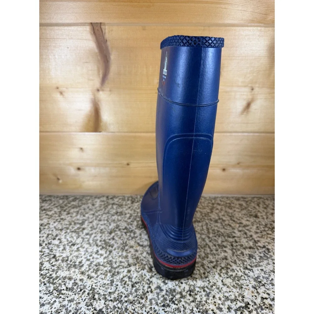 Northerner Mens Blue Rubber Rain Boots Waterproof Tall Made in USA Knee High